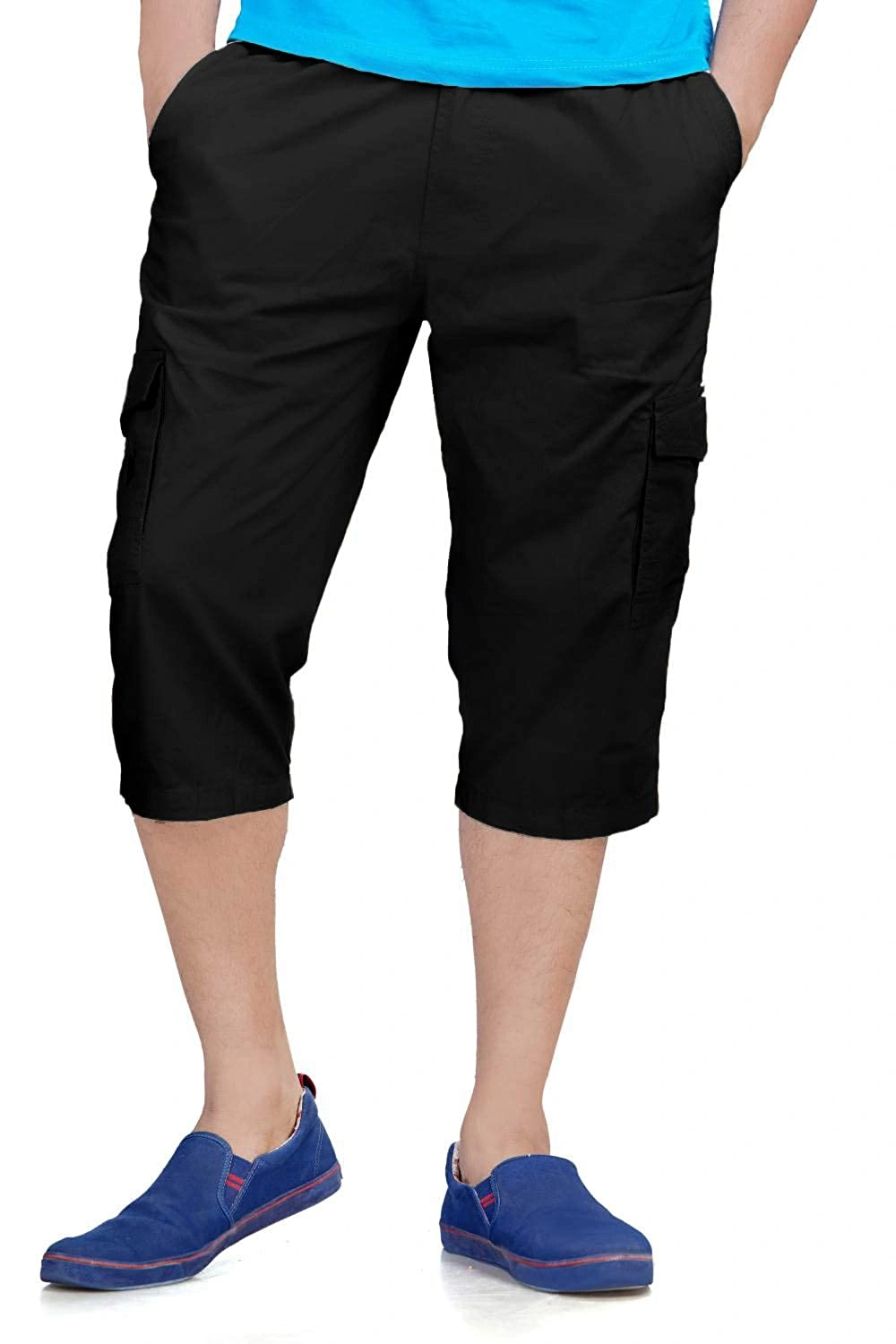 Fashion (black)Summer Cargo Shorts Men Calf-length Pants New Casual Pants  Mens Loose Outdoor Sports Cropped Trousers Plus Size Streetwear ACU @ Best  Price Online | Jumia Egypt